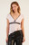 LA Hearts Women's Lace Trim Asymmetrical Top - 0731461580421