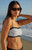 Cupshe Women's x JoJo Escaping Striped Bralette Bikini Top - 0825610410011