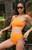 Cupshe Women's Orange Triangle Cutout Asymmetrical One Piece Swimsuit - 0825610410053