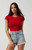 Pacsun Women's Light Indigo Frayed Button Fly High Waisted Denim Festival Shorts - 0829602180136