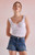 Beverly and Beck Women's Bow Tie V-Neck Ruched Tank Top - 0723484260090