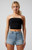 Pacsun Women's Medium Indigo Strappy Rhinestone High Waisted Denim Festival Shorts - 0829602180141
