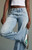 RARE DNM EDIT Women's Light Indigo Pearl & Rhinestone Low Rise Baggy Jeans - 0860604890161