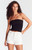 Pacsun Women's White Ripped High Waisted Denim Festival Shorts - 0829454210151
