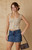 Your Favorite Women's Plaid Button Up Lace Trim Top - 0731604850022