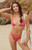 Pacsun Women's Red Floral Erica Triangle Bikini Top - 0810451180686060
