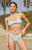 Pacsun Women's Blue & White Cosmos Twist Bandeau Bikini Top - 0810603590077997