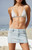 Pacsun Women's Plaid Delphinium Ring Triangle Bikini Top - 0810603590078089