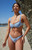 Amor y Besos Women's Blue Striped Clara Bralette Bikini Top - 0800451180262040