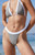 Pacsun Women's Gray Contrast Band High Cut Bikini Bottom - 0811603590081004