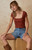 Your Favorite Women's Dakota Square Neck Lace T-Shirt - 0703468530002