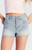 Pacsun Women's Bow Embossed High Waisted Denim Festival Shorts - 0829602180149