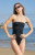 Pacsun Women's Black Katalina Strapless One Piece Swimsuit - 0801603590009001