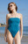 Pacsun Women's Blue Katalina Strapless One Piece Swimsuit - 0801603590009040