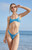 Pacsun Women's Blue Glitter Audrey Scoop High Cut Bikini Bottom - 0811451180725040
