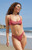 Pacsun Women's Red Glitter Audrey Scoop High Cut Bikini Bottom - 0811451180725060