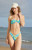 Pacsun Women's Blue & Green Floral Maristela Scoop High Cut Bikini Bottom - 0811451180730329