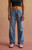 RARE DNM EDIT Women's Light Blue Rhinestone Chain Low Rise Straight Leg Jeans - 0860604890166