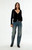 Pacsun Women's Jordyn Low Rise Straight Leg Jeans Dark Blue - 0860602840128