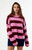 LA Hearts Women's Striped Cozy Crew Neck Sweater - 0740609990002