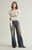 Pacsun Women's Casey Low Rise Baggy Jeans Rhinestone Chain Tinted Blue - 0860454210379