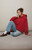 Pacsun Women's Red Ultra Soft Fleece Core Washed Pullover Hoodie - 0751461580036