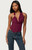 Edikted Women's Mimi Asymmetric Textured Mesh Halter Top - 0731609691415