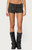 Edikted Women's Taia Distressed Faux Leather Micro Shorts - 0821609690339