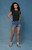 Pacsun Women's Ivy High Waisted Festival Jean Shorts Raw Cut Light Blue - 0829602840067