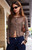 John Galt Women's Brown Zoe Cable Knit Cardigan - 0796601600093