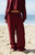 John Galt Women's Burgundy Anastasia Baggy Sweatpants - 0844601600244