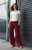 John Galt Women's Burgundy Hilary Baggy Sweatpants - 0844601600291