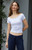 John Galt Women's Light Gray Bonnie Off-The-Shoulder Short Sleeve Top - 0704601601730