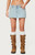Edikted Women's Petite Chiara Denim Micro Skirt - 0840609690569