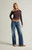 Pacsun Women's Charlie Low Rise Baggy Bootcut Jeans Dark Blue - 0860454210377
