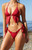Pacsun Women's Red Aquamarine Side Tie Cheeky Bikini Bottom - 0811451180078060