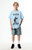 Pacsun Kids Kids Extreme Baggy Denim Shorts Cargo Medium Blue Tint - 0787454210009