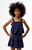 Pacsun Kids Kids Navy Linen Ruffle Mini Skirt - 0787461580045