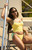 Pacsun Women's Yellow Rosie Ring Side Tie Bikini Bottom - 0811603590091070