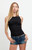 Pacsun Women's Tatum Ultimate Low Rise Jean Micro Shorts Stretch Dark Blue - 0829454210192