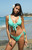 Pacsun Women's Green Yara Ruffle Side Tie Cheeky Bikini Bottom - 0811603590089040