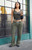 John Galt Women's Green Waffle Knit Anastasia Baggy Sweatpants - 0844601600376