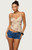 Edikted Women's Paisley Asymmetric Ruched Wrap Top - 0260609690021
