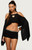 Edikted Women's Ivanna Cutout Cape Cropped Top - 0263609690057