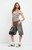 Pacsun Women's Peyton Extreme Jorts Button Pocket Gray - 0829602840072