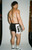 YIWO Men's White & Black Hardwear Biker Shorts - 0141610200005