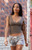 John Galt Women's Brown Amara Surplice Tank Top - 0704601601809