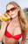 Pacsun Women's Red Kalilah Bandeau Bikini Top - 0810603590090060