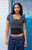 John Galt Women's Gray Cable Knit Cropped Cardigan - 0796601600246
