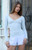 John Galt Women's Light Blue Lace Trim Long Sleeve Top - 0704601600300